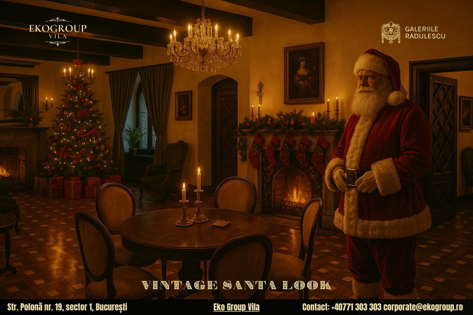 Moș Crăciun în anii ’30 la Eko Group Vila: O călătorie în atmosfera magică a unui Crăciun fără reclame